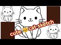 Cute Cat Sketch 🐱 | Easy Cat Drawing | Simple Pencil Sketch for Beginners | Kids Drawing