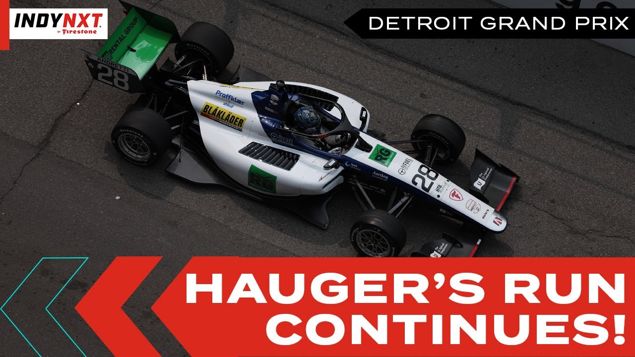 UNSTOPPABLE! Dennis Hauger does it again at Detroit | INDY NXT by Firestone