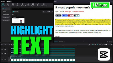How to Highlight Text in CapCut PC | Full Guide