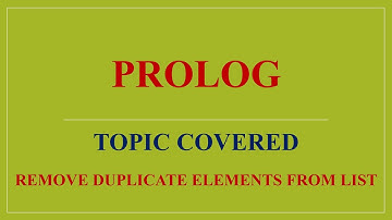 PROLOG   REMOVE DUPLICATES