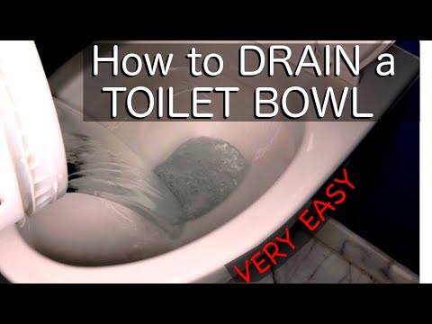 How to empty toilet bowl of water - SUPER EASY