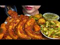 Spicy pork belly with potato cucumber salad  mukbang sounds 