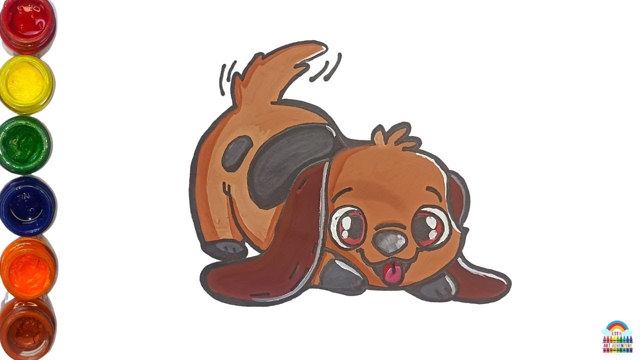 Dog Drawing | Step by Step Art for Kids | Little Art Adventure - YouTube