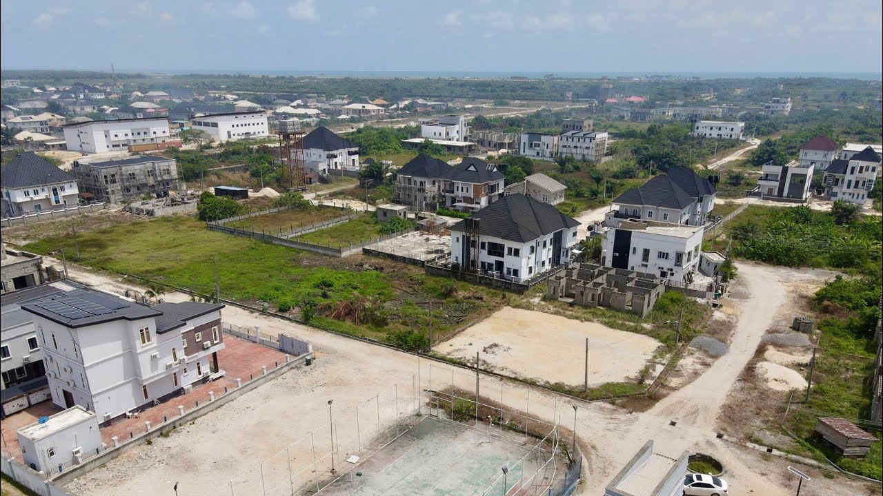 Walkthrough of an Estate with 303 & 600SQM Land for Sale at Abijo GRA, Lekki | 0806958046