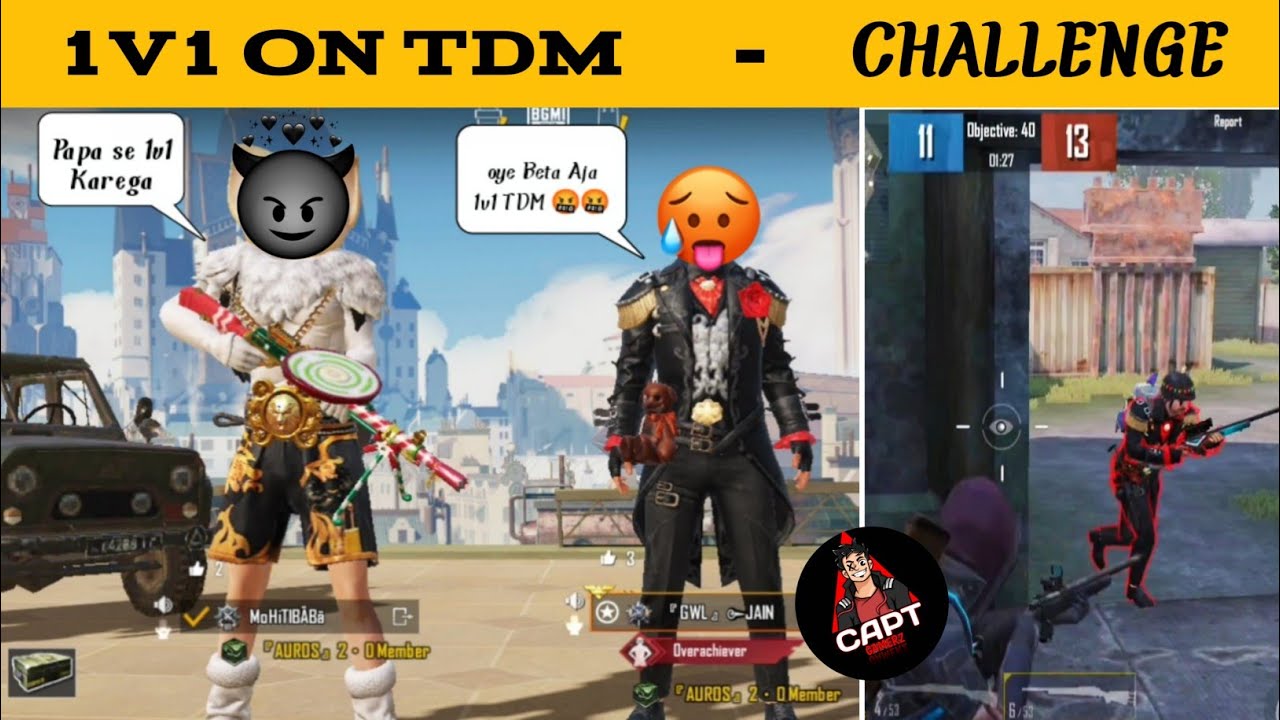 My 😡Teammates Challenge Me On TDM ..... ll 1V1 Snipping ll BGMI ...