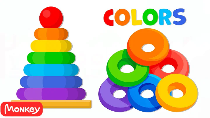 Learn Colors, Numbers, Fruits & Shapes️ 🌈🍒🍍Learn Colors with Color Stack Rings | Fun Learning Videos