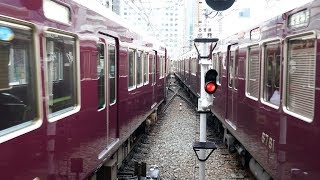 阪急7000系7037F+7002Fと8000系8001F 神戸本線・梅田駅