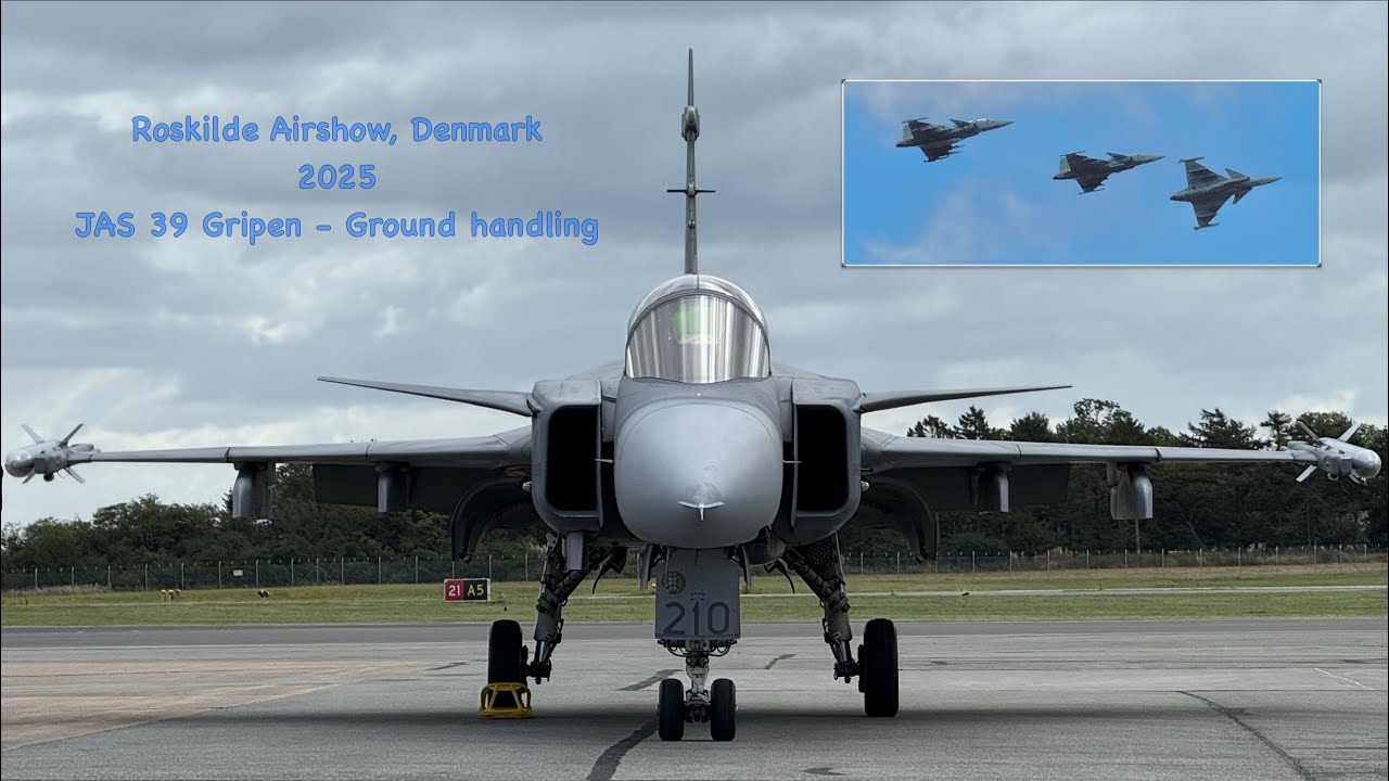 Roskilde Airshow 2025. JAS 39 Gripen - Ground handling