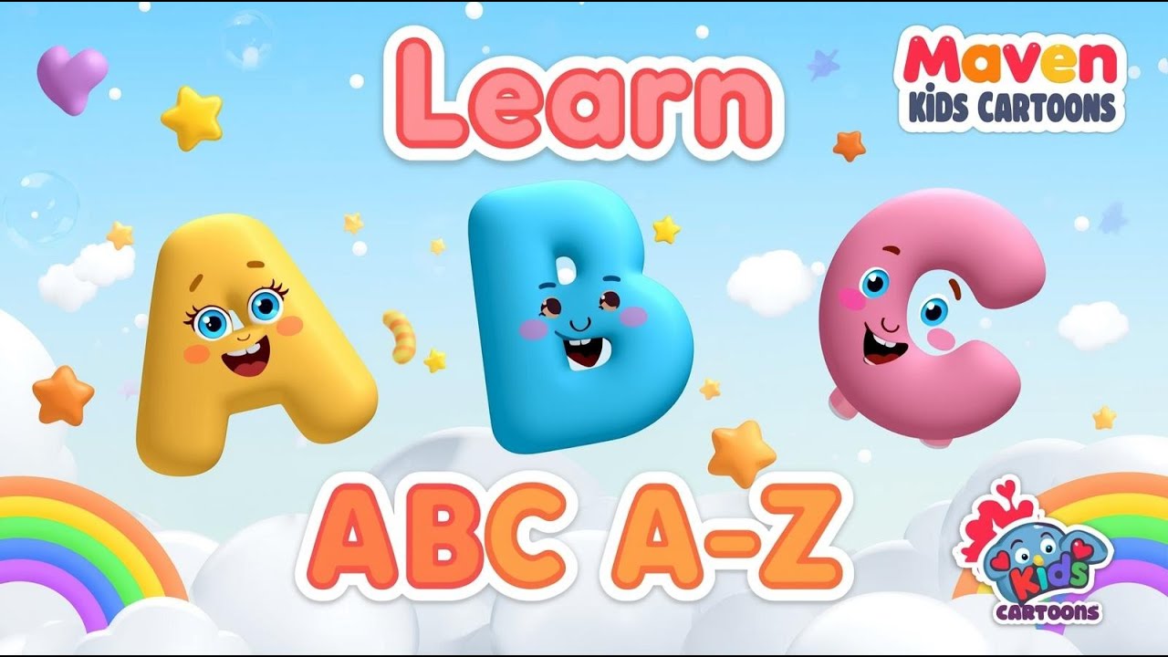ABC VIDEO FOR KIDS| LEARN ALPHABET| SOUNDS SLOWLY| MAVEN KIDS CARTOONS