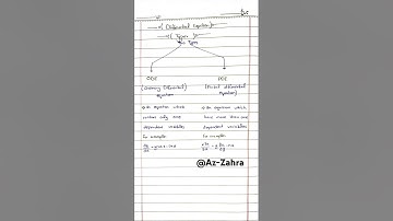 🎓 Types of Differential Equations| #MTH325