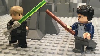 LEGO stop motion: Luke Skywalker vs Harry Potter