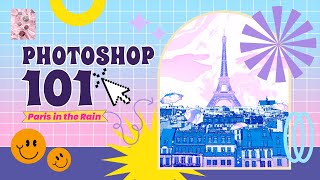 Photoshop 101ㅣParis in the Rain☔️ Make your own artwork!😄 #photoshoptutorial screenshot 5