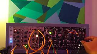 Make Noise "Interstellar Drone" patch - Telharmonic Mimeophon QPAS Wogglebug Maths