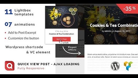 Quick View Lightbox Post - WordPress plugin | Tutorial Video
