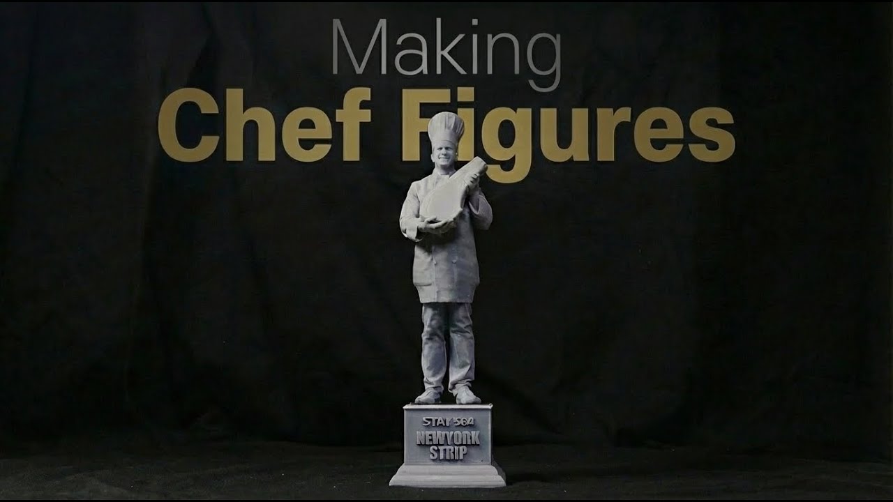 [Part 1] Chef Figure Holding a Steak | Realistic Sculpture Art