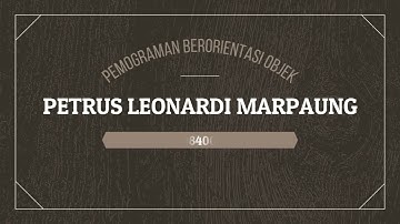 Proyek Sederhana Pemograman Berorientasi Objek (PBO)