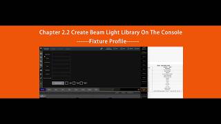 Chapter 2 2 Create beam light library on console