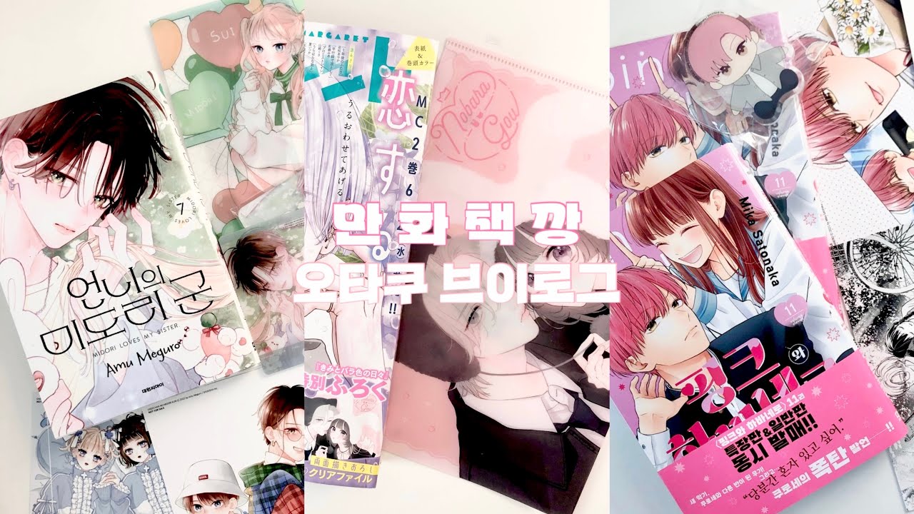 ⭑ 𝕍𝕃𝕆𝔾 ⭑ 만화책은 일단 사 ₍˄•༝•˄₎◞✩︎ • 핑크와 하바네로 • 오타쿠 브이로그 • 만화책 • 순정만화 • 언니의 미도리군 • 하울