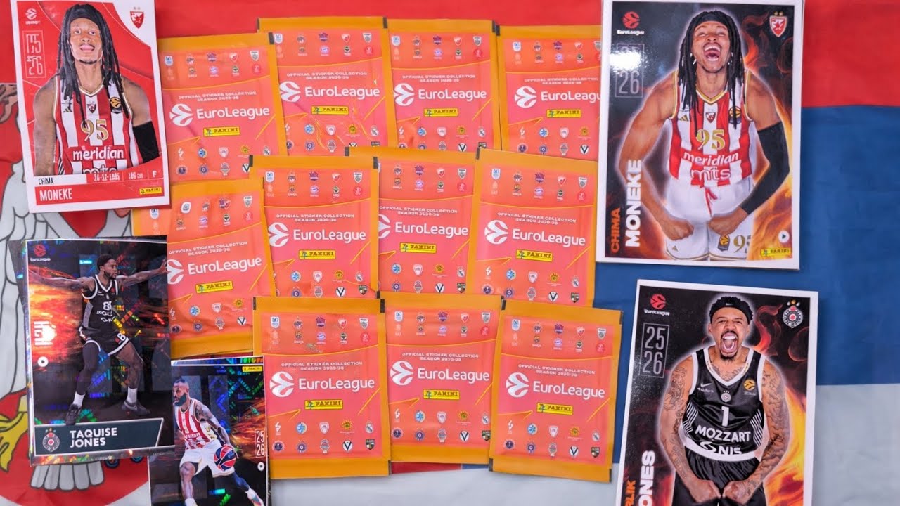 🔥 DOBIO SAM 7 IGRAČA CRVENE ZVEZDE! 😱 | EVROLIGA 25/26 – OTVARANJE SLIČICA