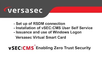Manage Versasec Virtual Credential using vSEC:CMS User Self-Service