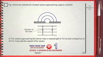 Q 02....L1 (Water Waves) .... Ch 5 Waves IGCSE past papers ..... Diffraction