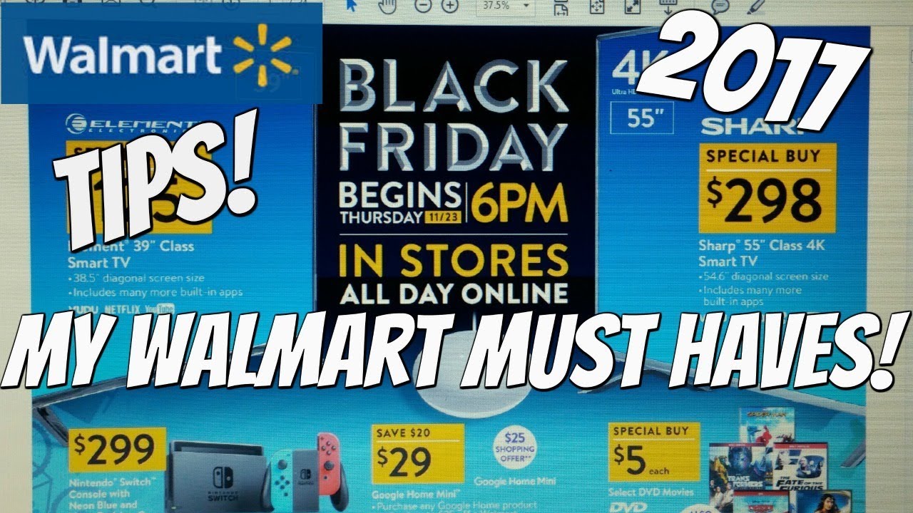 WALMART BLACK FRIDAY 2017! MY MUST HAVES & TIPS! - YouTube