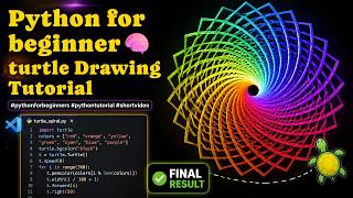 Python for beginner🧠turtle tutorial #pythonforbeginners #pythontutorial #turtlegraphics