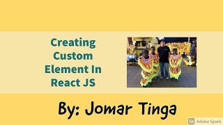 Date Picker Custom Element React JS - Tutorial