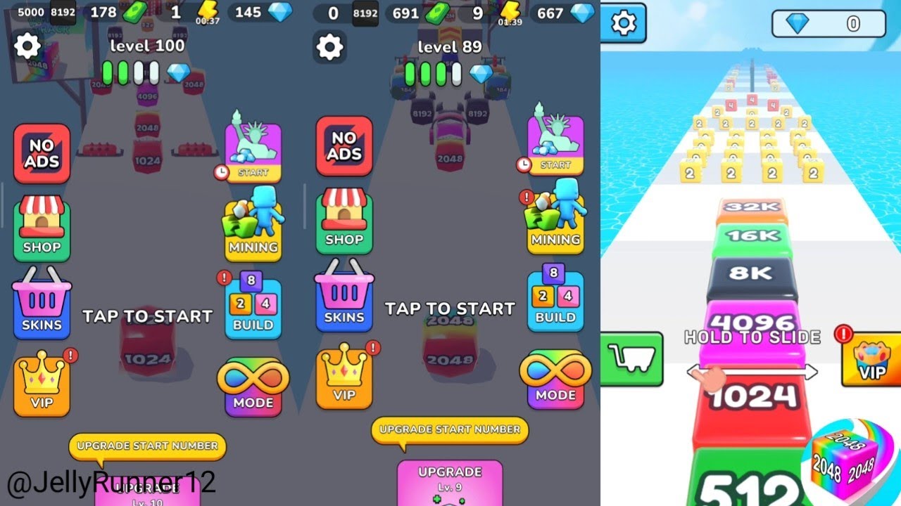 Ultimate Showdown! Jelly Run Tube vs Jelly Run 2048