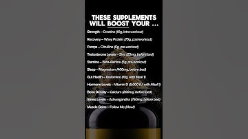 These Supplements Will Boost Your muscle gains! Follow @lars.langen for more muscle-gain hacks