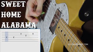 Miniatura del video "Learn "Sweet Home Alabama" - Step-by-step Guitar Walkthrough - How to play the chords and riff"