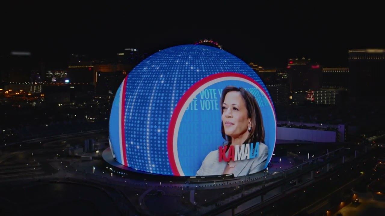 Kamala Harris protagoniza un anuncio en la Esfera de Las Vegas, image size:1280x720