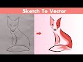 Graphic design tutorial for beginners. How to create logo from sketch