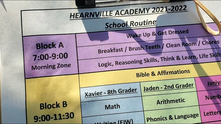 Homeschool // Our Daily Homeschool Block Schedule Routine // Hearnville Academy 2021-2022