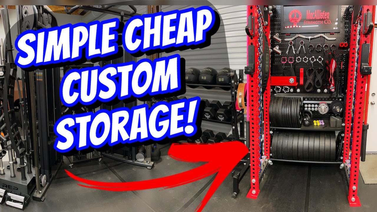How to build your own home gym storage system cheap! YouTube