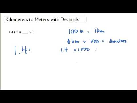 Kilometers To Meters With Decimals Youtube