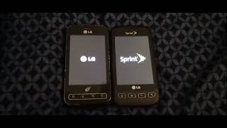 LG Optimus Q vs LG Optimus S boot comparison and shutdown