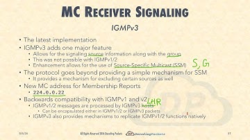 Lecture 4 - IP Multicast Receiver Signaling with IGMPv3