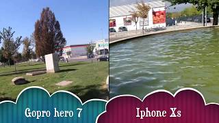 iPhone Xs vs Gopro Hero 7 black edition with  - [4K] 60 fps Comparison!