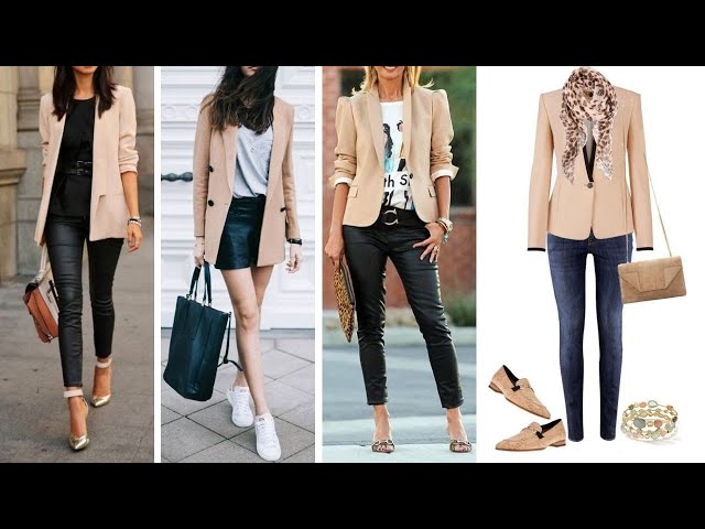 Blazers beige‏‏‎ de mujer