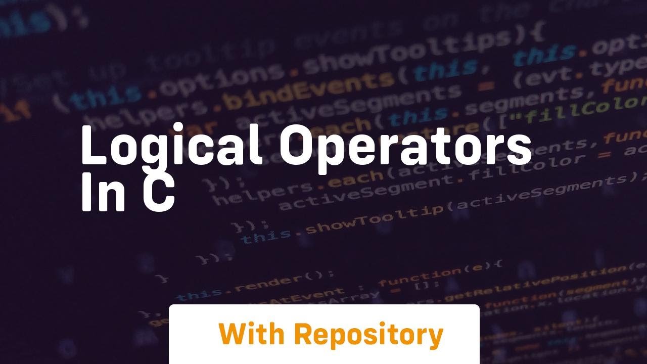 Logical operators in c - YouTube