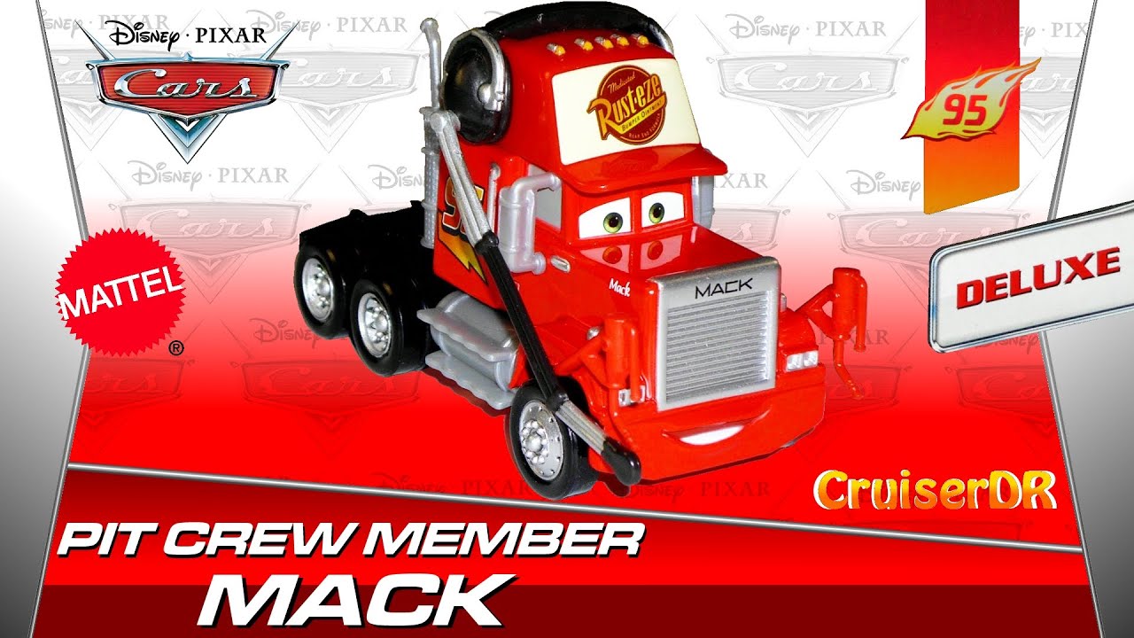 Disney Cars Pit Crew Member Mack Deluxe Diecast 1:55 scale Mattel