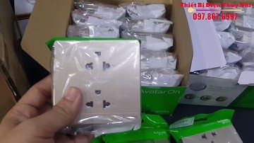 Công tắc ổ cắm điện vuông tràn viền có led hiển thị Schneider Electric AvatarOn