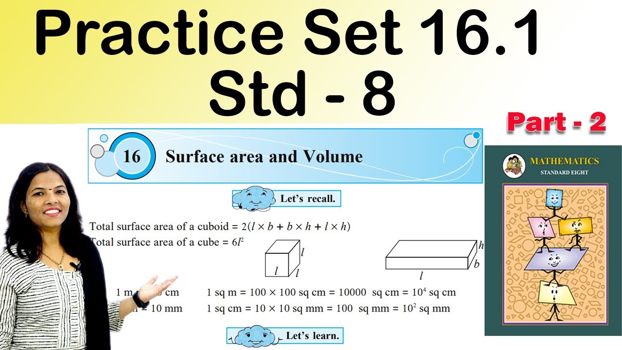 Practice Set 16.1 | 8th Maths | Surface area and Volume | Chapter 16 ...