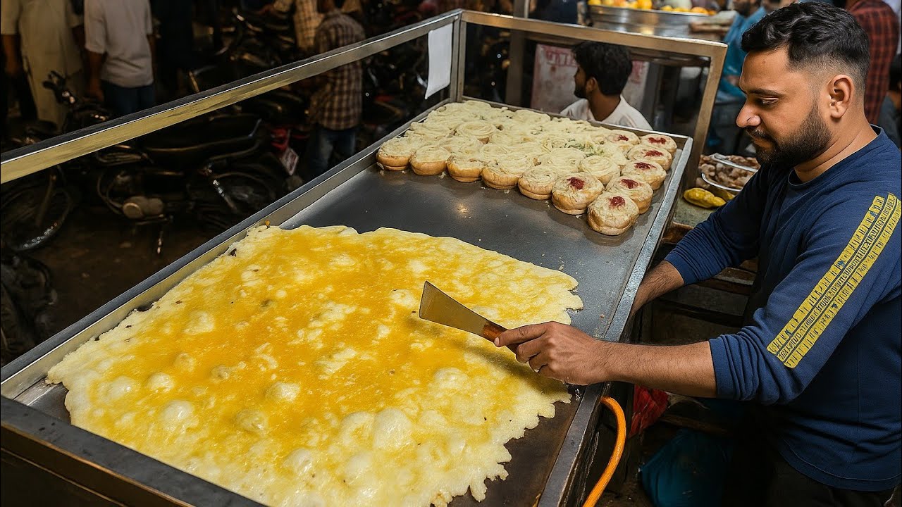 Fast worker Burger King Street food video fast worker and hardworking man 