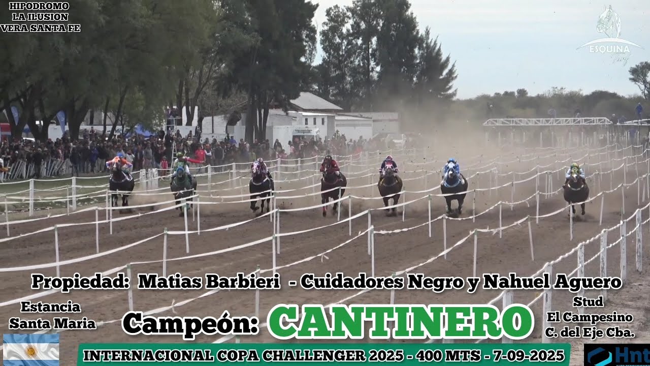 CANTINERO "Campeón Internacional Copa Challenger 2025 400 Mts 07-09-2025 Vera S. Fe
