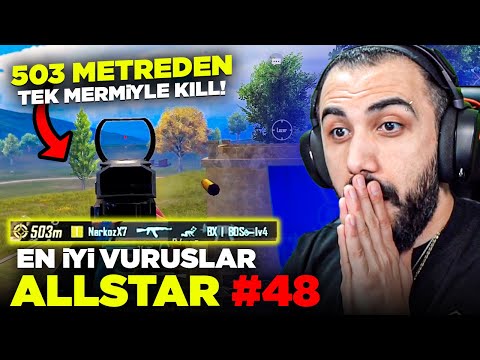 TEK AKM MERMİSİYLE 503 METREDEN KILL ALDI İMKANSIZ!! 😱 EN İYİ VURUŞLAR ALLSTAR #48 | PUBG MOBILE