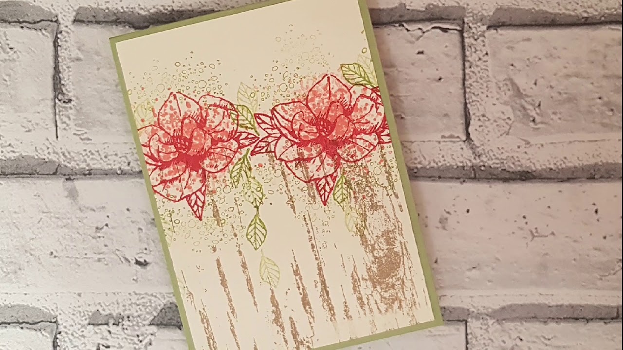 FAST Birch stamp and Magnolia flowers #onesheetwonder #stampinup #artfulstampin #cardmaking paper mache