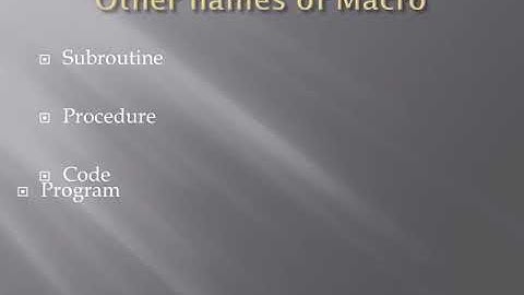 Introduction of VBA-Excel