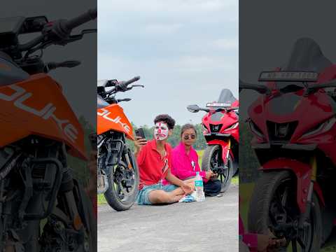 Mare Dono Bike Or Horse Ko Ride Pai Jana Hai 🤡❤️ || #shorts #ktm #youtubeshorts